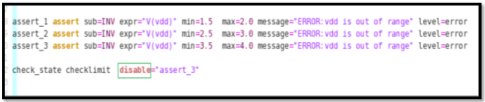 Figure 4: Enable/Disable spectre assertions